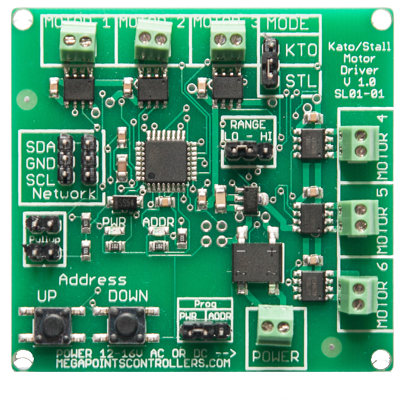 Stall and Kato points motor driver board